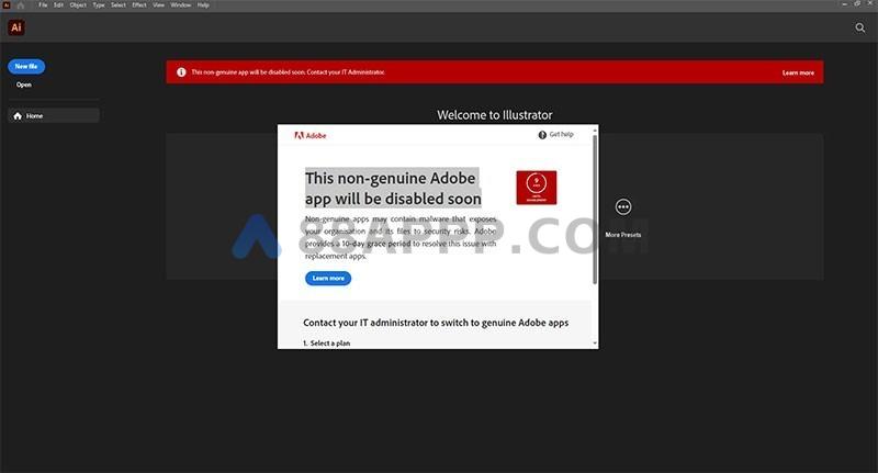 关闭Adobe非正版盗版提示弹窗（Win/Mac）