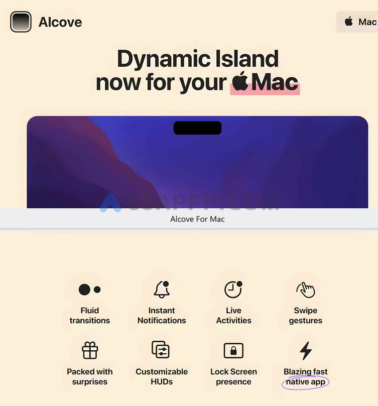 Alcove for Mac v1.5.1 英文破解版 Mac灵动岛增强软件插图1